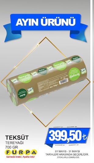 Teksüt Tereyağı 700G