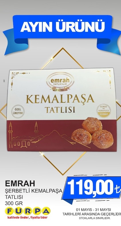 Emrah Şerbetli Kemalpaşa Tatlısı 300Gr