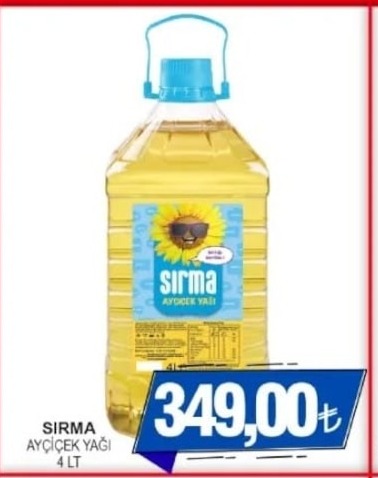 Sırma Ayçiçek Yağı 4 Lt