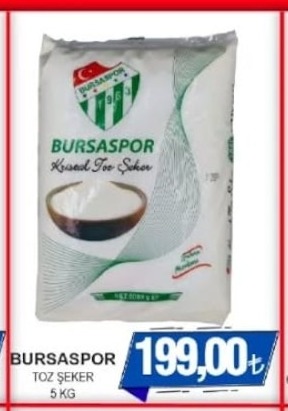 Bursaspor Toz Şeker 5 Kg