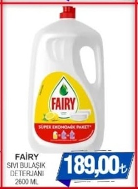 Fairy Sıvı Bulaşık Deterjanı 2600 Ml