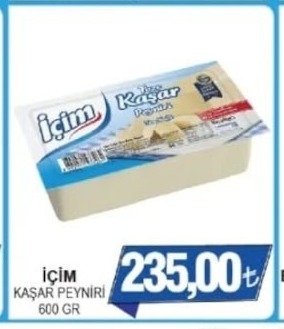İçim Kaşar Peyniri 600 Gr