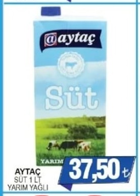 Aytaç Süt 1 Lt Yarim Yağlı