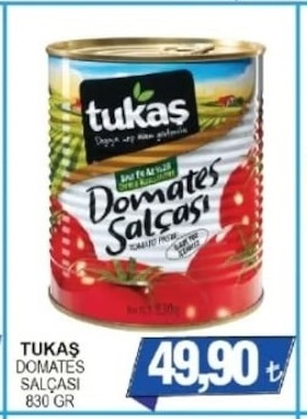Tukaş Domates Salçası 830 Gr