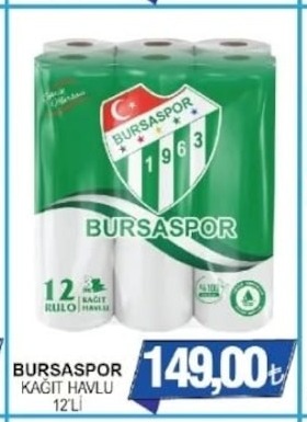Bursaspor Kağıt Havlu 12'Li