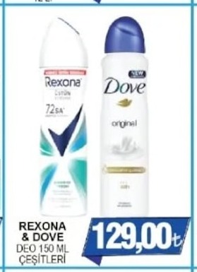 Rexona & Dove Deo 150 Ml Çeşitleri