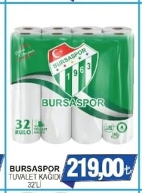 Bursaspor Tuvalet Kağıdı 32'Li