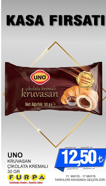 Uno Kruvasan Çikolata Kremali 30 Gr