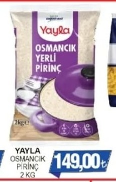 Yaylı Osmancik Pirinç 2 Kg