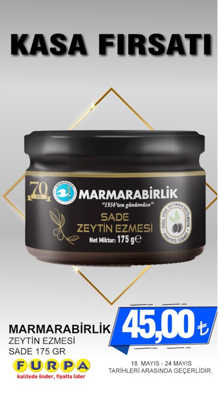 Marmarabirlik Zeytin Ezmesi Sade 175G