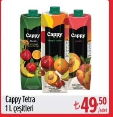 Cappy Tetra 1 L Çeşitleri