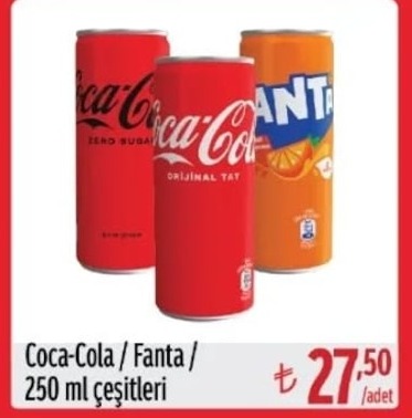 Coca-Cola / Fanta 250 Ml Çeşitleri