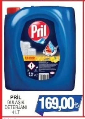 Pril Bulaşik Deterjani 4 Lt