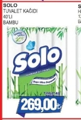 Solo Tuvalet Kağıdı 40'Li Bambu