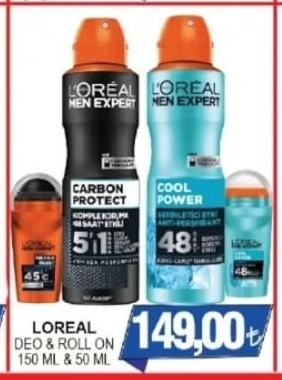 Loreal Deo & Roll On 150 Ml & 50 Ml