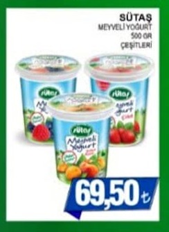Sütaş Meyveli Yoğurt Çeşitleri 500G
