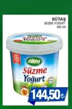 Sütaş Süzme Yoğurt 900 Gr