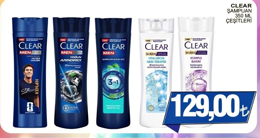 Clear Şampuan 350 Ml Çeşitleri