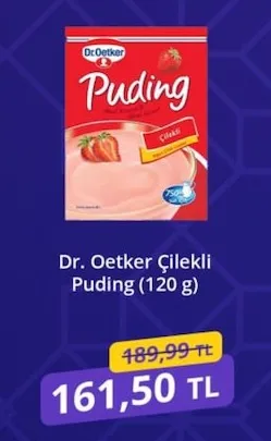 Dr. Oetker Çilekli Puding (120 G)