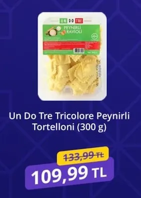 Un Do Tre Tricolore Peynirli Tortelloni (300 G)