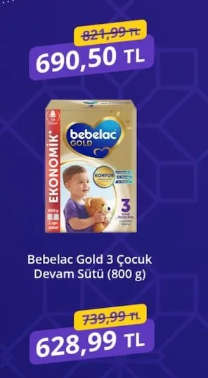 Bebelac Gold 3 Çocuk Devam Sütü (800 G)