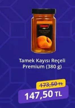 Tamek Kayısı Reçeli Premium (380 G)