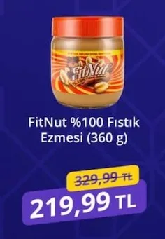 Fitnut %100 Fıstık Ezmesi (360 G)