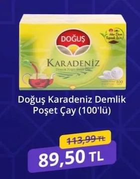 Doğuş Karadeniz Demlik Poşet Çay (100'Lü)