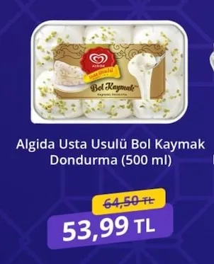 Algida Usta Usulü Bol Kaymak Dondurma (500 Ml)