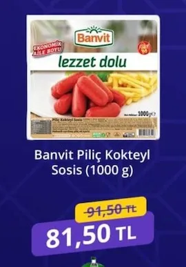 Banvit Piliç Kokteyl Sosis (1000 G)