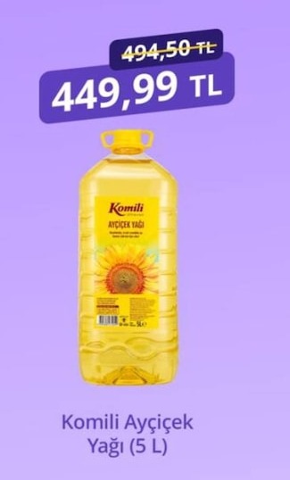 Komili Ayçiçek Yağı (5 L)