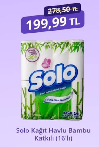 Solo Kağıt Havlu Bambu Katkılı (16'Lı)