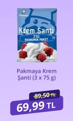 Pakmaya Krem Şanti (3 X 75 G)