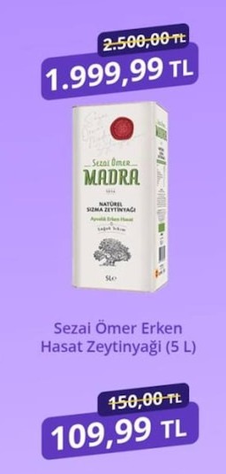 Sezai Ömer Erken Hasat Zeytinyağı (5 L)