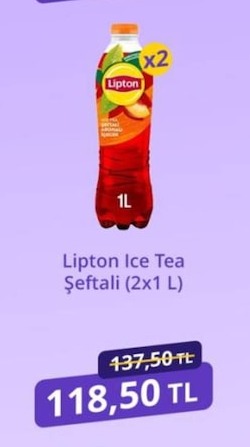 Lipton Ice Tea Şeftali (2X1 L)