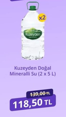 Kuzeyden Doğal Mineralli Su (2 X 5 L)