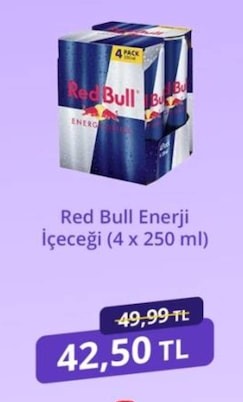 Red Bull Enerji İçeceği (4 X 250 Ml)