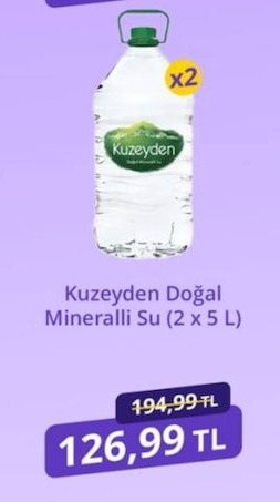 Kuzeyden Doğal Mineralli Su (2 X 5 L)