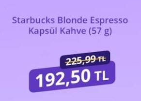 Starbucks Blonde Espresso Kapsül Kahve (57 G)