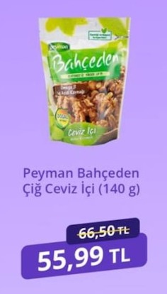 Peyman Bahçeden Çiğ Ceviz İçi (140 G)