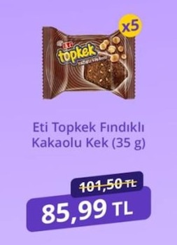 Eti Topkek Fındıklı Kakaolu Kek (35 G)
