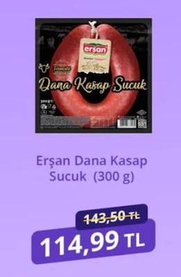 Erşan Dana Kasap Sucuk (300 G)