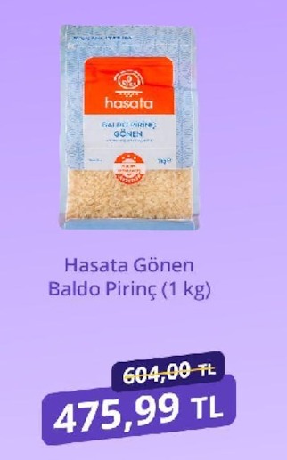 Hasata Gönen Baldo Pirinç (1 Kg)