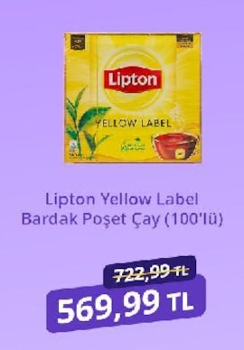 Lipton Yellow Label Bardak Poşet Çay (100'Lü)