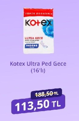Kotex Ultra Ped Gece (16'Lı)