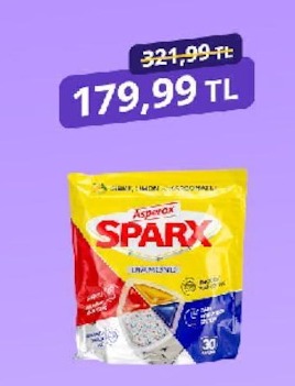 Asperox Sparx Çamaşır Makinesi Temizleyici 30 Yıkama