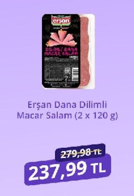Erşan Dana Dilimli Macar Salam (2 X 120 G)