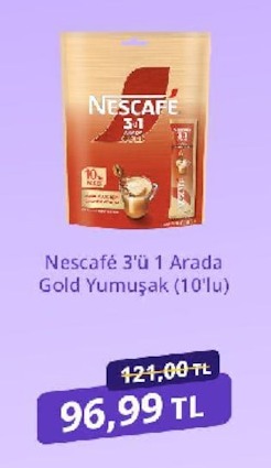 Nescafe 3'Ü 1 Arada Gold Yumuşak (10'Lu)