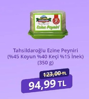 Tahsidaroglu Ezine Peyniri (%45 Koyun %40 Keci %15 Inek) 350G
