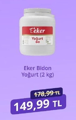 Eker Bidon Yoğurt (2 Kg)